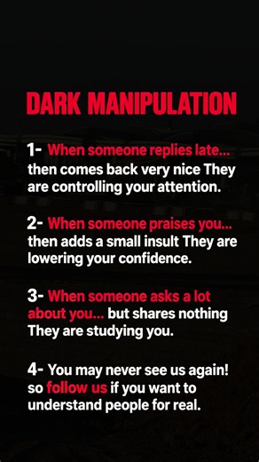 4 Dark Psychology Signs You Should Notice #DarkPsychology #PsychologyFacts #MindGames #HumanBehavior #Manipulation