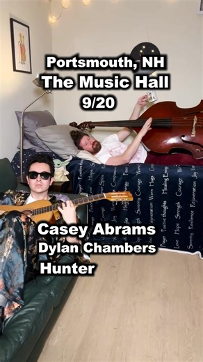 Portsmouth, NH! 9/20! The Music Hall w dylan_chambers & thehunterelizabeth 🎟️👉 https://www.themusichall.org/events/caseyabrams/ | Casey Abrams