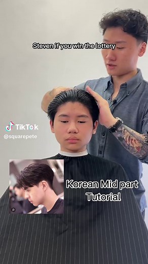 Korean Middle Part Haircut Tutorial