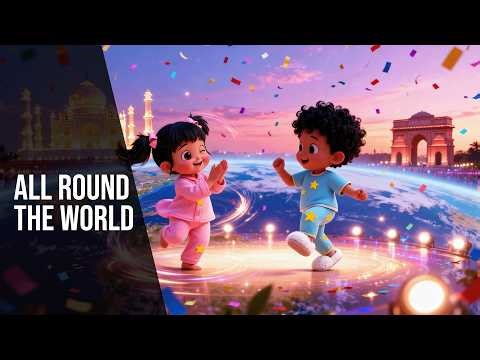 All Around the World | Kids Song with Ru-Du & Shy-Shu | Toddler Learning