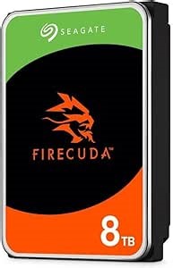Seagate FireCuda HDD 8TB Internal Hard Drive HDD - 3.5 Inch CMR SATA 6Gb/s 7200RPM 256MB Cache 300TB/year with Rescue Services (ST8000DX001)