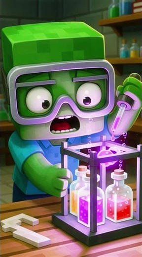 Baby Zombie Fails His Science Experiment #Short #Minecraft #minecraftshorts