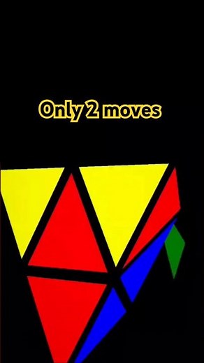 pyraminx solved 2*2 in 1 seconds #rubikscube #cube #short #pyraminx