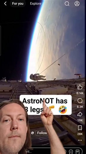 Checking in on the “astronauts”.Daily reminder—Everything is fake and gay.