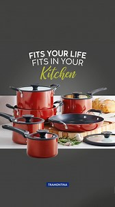 Meet the Tramontina Nesting Pan Set! Our innovative 11-Piece Nonstick Cookware Set in striking red is designed to save space without compromising on quality. Enjoy convenience and style that's perfect for any kitchen. Watch the video to see how easily these pans nest together, making storage a breeze. Whether you're a seasoned chef or a home cook, this set will transform your cooking experience! Compact Design Superior Nonstick Performance Easy to Clean Ready to revolutionize your kitchen? Swipe