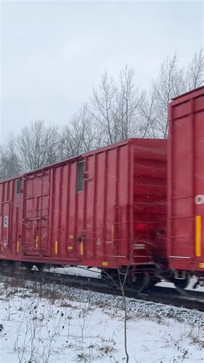 Three Braking Boxcars #train #railroad #railway #canadiannationalrailway #cnrailway #cntrain #cnrail