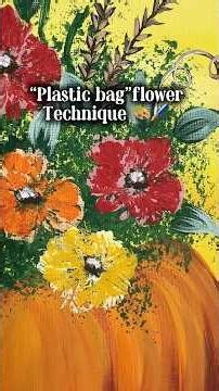 How to paint fall flowers with acrylic craft paint 🎨 #beginner #paintingideas #howtopaint #diy