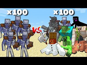 100 MUTANT SKELETON vs 100 ALL MUTANT CREATURES (100vs100)