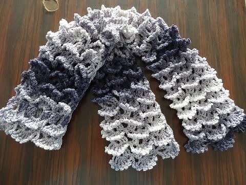 Picot Stitch Crochet Scarf - Scarf Crochet Tutorial - Right Handed