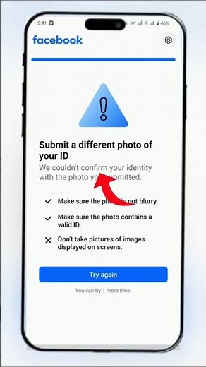 How to fix submit a different photo of your ID facebook | facebook appeal problem
