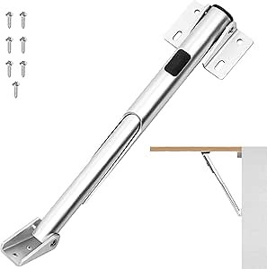 Aluminium Alloy Telescopic Foldable Support Bracket, Automatic Locking Folding Hidden Slant Support Desktop Extension for RV Boat Pontoon Camper Work Leaves