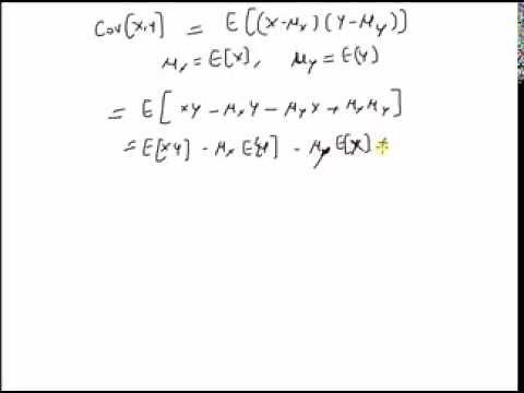 Covariance of two random variables: definition