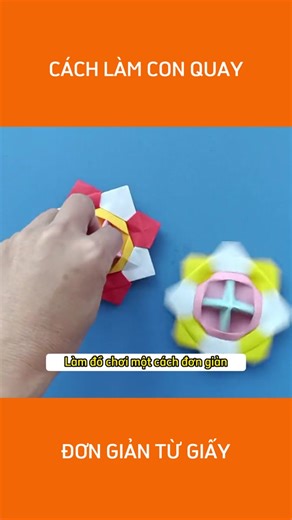 Cách làm con quay đơn giản từ giấy