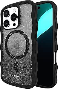 kate spade new york iPhone 16 Pro Case - Compatible with MagSafe - Designer Phone Case - Wavy Nightfall