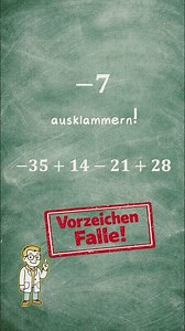 Achtung Vorzeichenfalle!