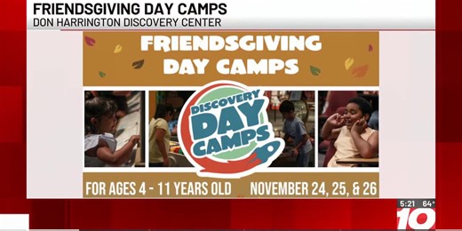 Discovery Center registering kids for Friendsgiving day camps this month