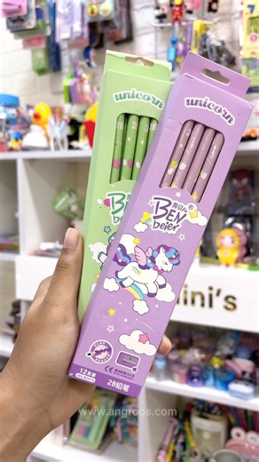 Kids Cutest Pencil Set ✏️💖 | Fun & Colorful Stationery for Kids | Angroos Minis