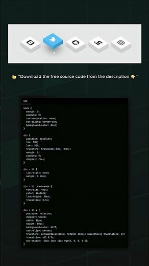 🔥 Create 3D Social Media Icons Using HTML & CSS #coding