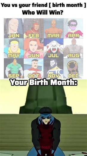 Birth Month Decides Your Invincible Hero !!