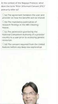 "Nagoya Protocol Consent For Use Of Genetic Resources" #upscprelims #ias #nagoya #geneticresource
