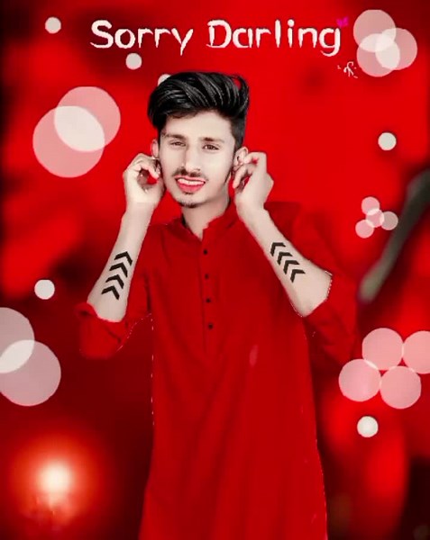 CB Photo Editing Techniques with Red Background