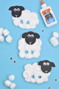 3.7K views · 59 reactions | COTTON BALL SHEEP CRAFT - so adorable!  Instructions >> https://onelittleproject.com/sheep-craft | One Little Project | Facebook