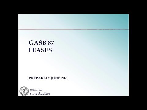 GASB 87: Leases Overview