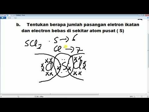 menggambar rumus titik electron struktur Lewis dari SCl2