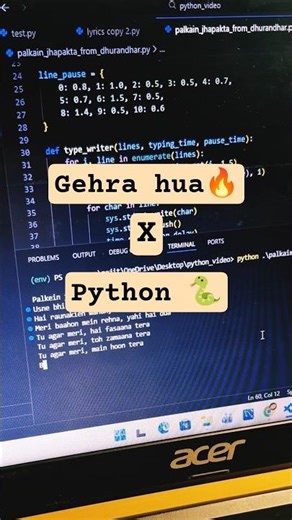 Gehra hua X Python 🐍🔥🤩