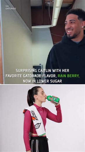 Tyrese Haliburton surprised Caitlin Clark with news that her favorite Gatorade flavor is returning 🙌 (via @gatorade) | Yahoo Sports