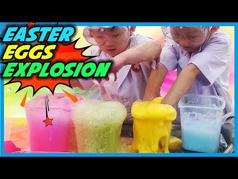 Exploding Easter Eggs Eruptions - Surprise Easter Eggs | Easy DIY Science Experiments for Kids