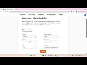 Waste Water Pipe Calculation Explained | Drainage Pipe Sizing & Flow Design
