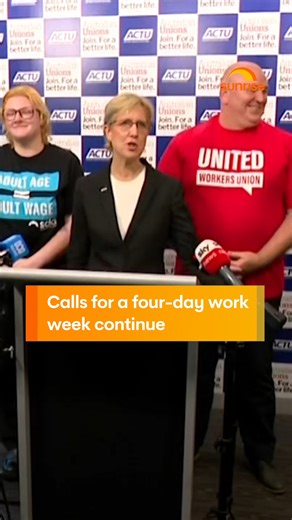 Unions are continuing to push for a shorter work week across Australia. #workinghours #fourdayworkingweek #workersunion #goverment #sunriseon7 WATCH SUNRISE FOR MORE | @7plus ☀️ | Sunrise
