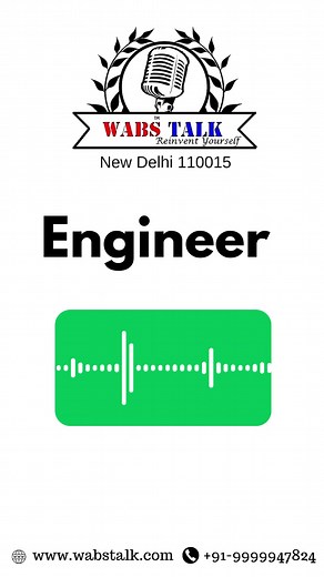How to Pronounce Engineer ? We dive deep into the art of pronouncing English words accurately and confidently. Whether you’re a beginner looking to improve your basic pronunciation or an advanced learner striving for near-native fluency, this tutorial has something for everyone. website: www.WabsTalk.com #pronunciation #englishpronunciation #english #englishclasses #learnenglish #ielts #publicspeaking #motinagar #delhi #india #spokenenglish #interviewtraining #wabstalk #wabs #quiz #softskills #c