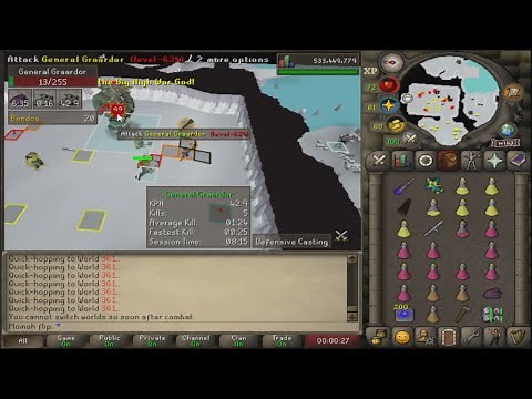 Efficient Solo 5:0 Bandos w/ Tumeken's Shadow (38+ kph)(OSRS)