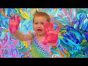 Crazy Finger Painting and Learning Colors!!