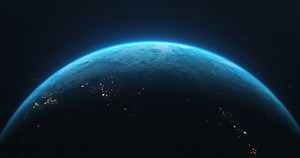 Earth Rotate. Rotating Earth In Deep Space. Earth Globe 4K. Round Planet In Deep Space.