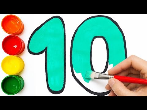 Number Coloring Fun 🔢🎨 Counting from 1 to 10