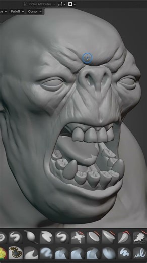 Sphere to Cave Troll in Blender