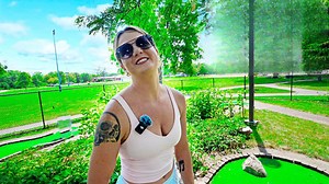 This tiny mini golf course is so tricky