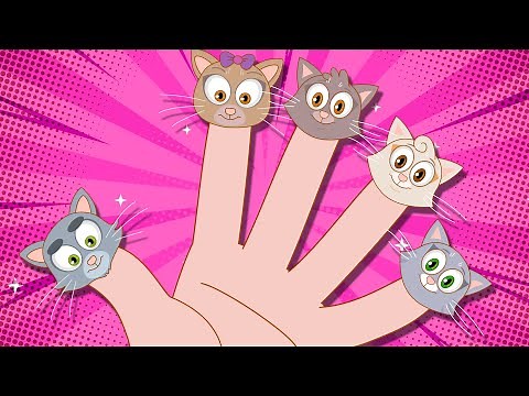 Cat Finger Family Song + More Kids Songs by HooplaKidz