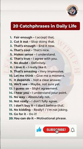 20 Daily Life Catchphrases | Common English Phrases You Must Know | Speak Natural English
