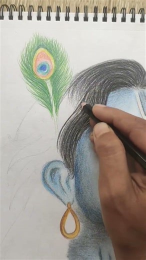 outline krishna pencil sketching #subscribemychannel #artist #music #trending #youtubeshorts #art