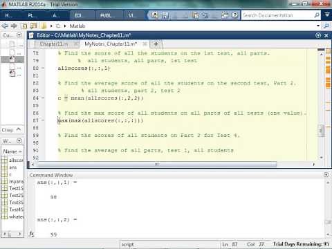Multidimensional Arrays in MATLAB