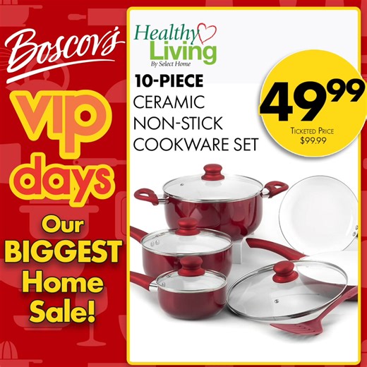🚨 The #Boscovs VIP Home Sale is here! 🚨 Shop unbeatable deals on home décor, bedding, cookware, small appliances, and more. Upgrade your home for less—don’t miss out! 🏡✨ | Boscov's