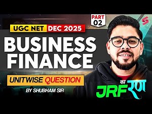 UGC NET Commerce Classes | UGC NET Commerce Unit 4 | Business Finance UGC NET By Shubham Sir #2