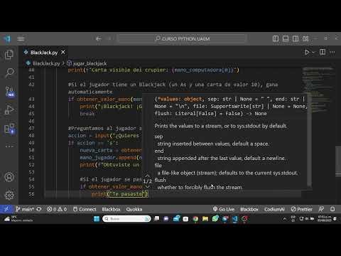 Juego de Blackjack en Python ¡Trata de vencer al Crupier!