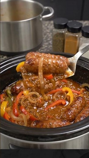 Italian Sausage With Peppers and Onions Crockpot
