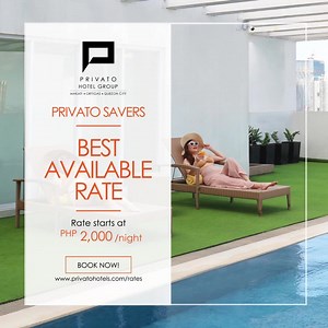 Here comes your Staycation Saver! 😄 Treat yourself to our Best Available Rate and get an overnight stay at our the Executive Twin Room starting at only Php 2,000 net. 😉 This best available rate is exclusively available by booking directly with us at any #PrivatoHotels! Visit www.privatohotels.com/rates now for details and reservations. 🥳 #PrivatoMakati #PrivatoOrtigas #PrivatoQuezonCity #WhereBusinessMeetsLeisure | Privato Hotels