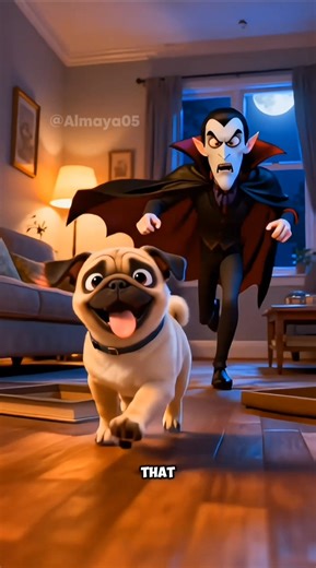 Pug Tricks Vampire with Chilli Sauce 🌶️🔥#pug #pets #comedy #funny